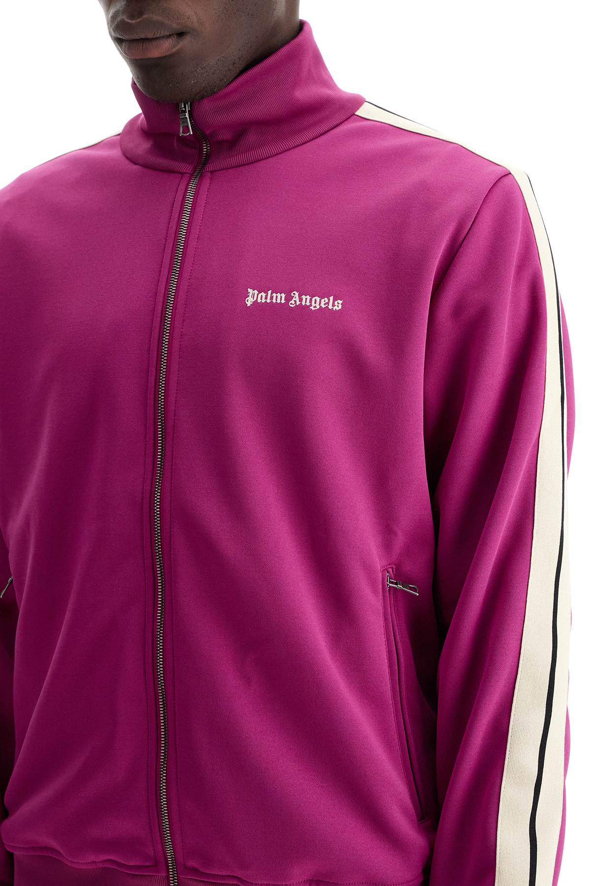 Palm Angels Track Sweatshirt With Contrasting Bands