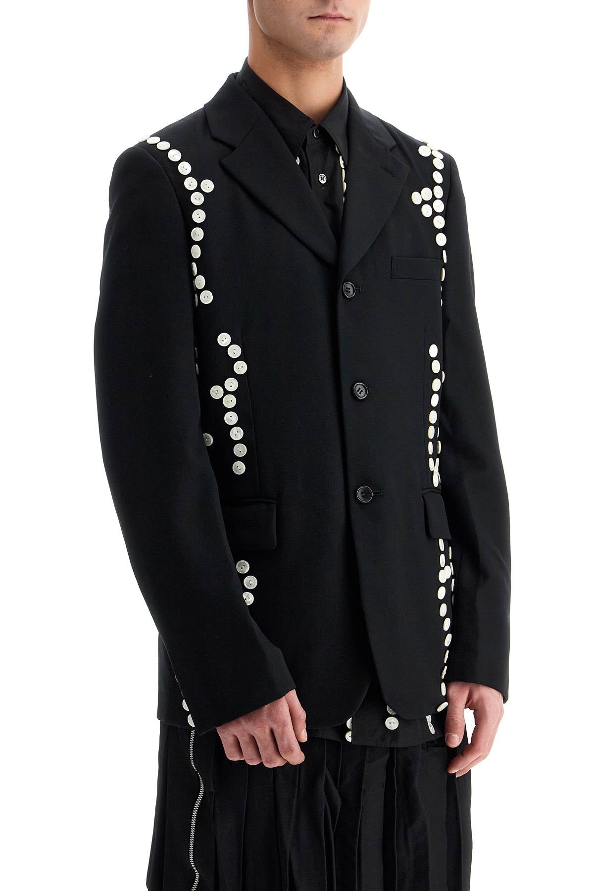 Comme Des Garcons Homme Plus Single-breasted Jacket With Decorative Buttons