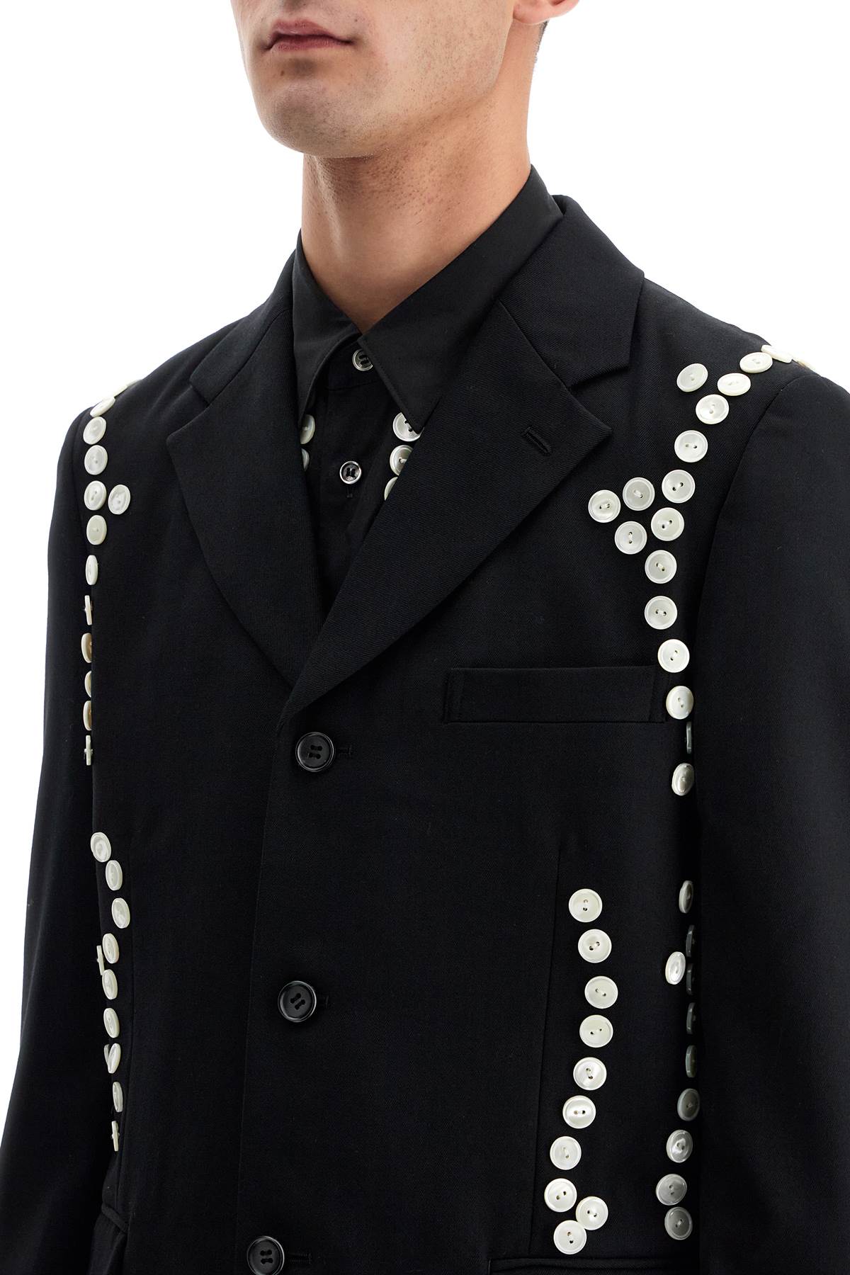 Comme Des Garcons Homme Plus Single-breasted Jacket With Decorative Buttons