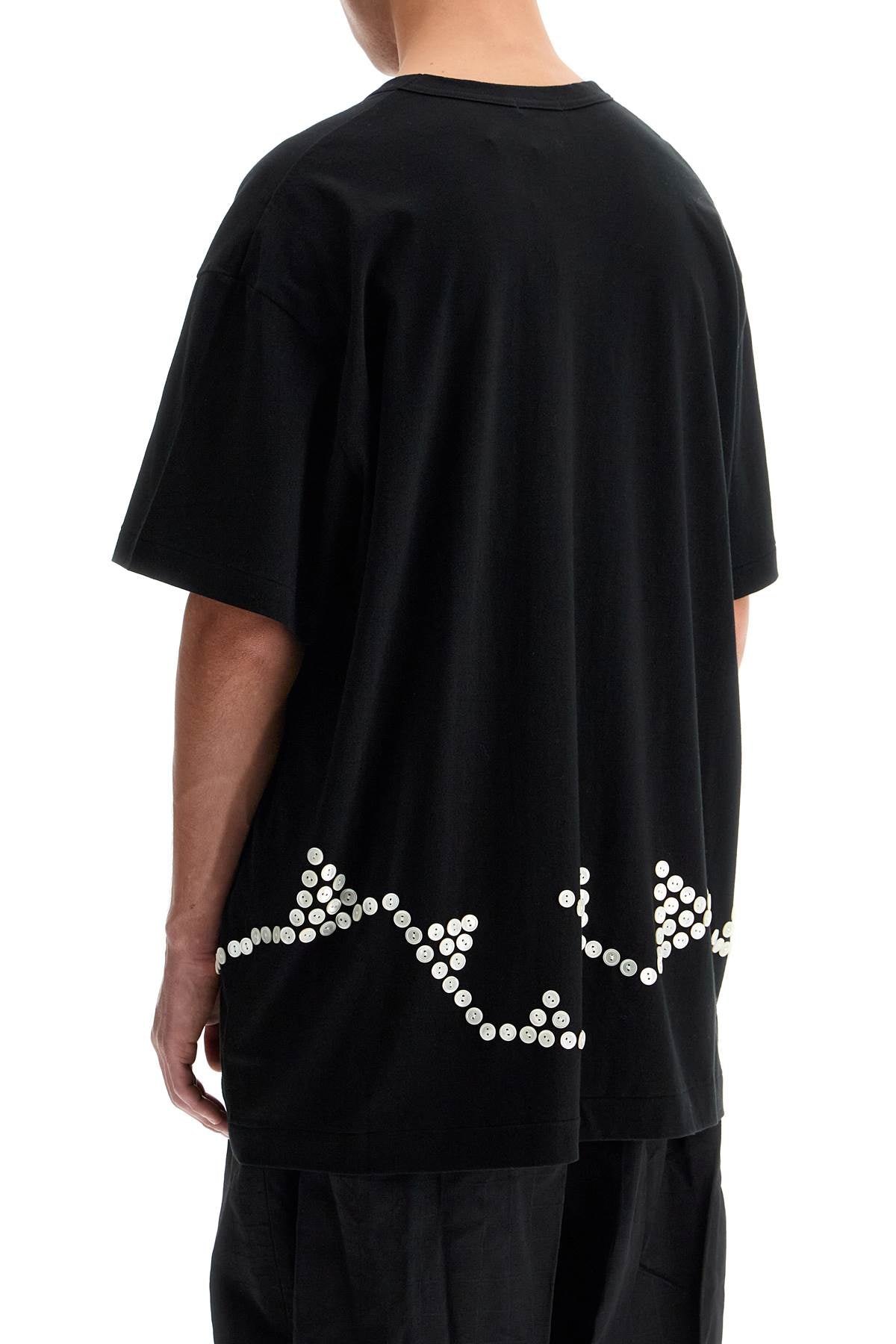 Comme Des Garcons Homme Plus Embroidered Button T-Shirt