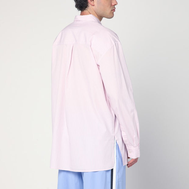 Tekla Pink Striped Pyjama Shirt