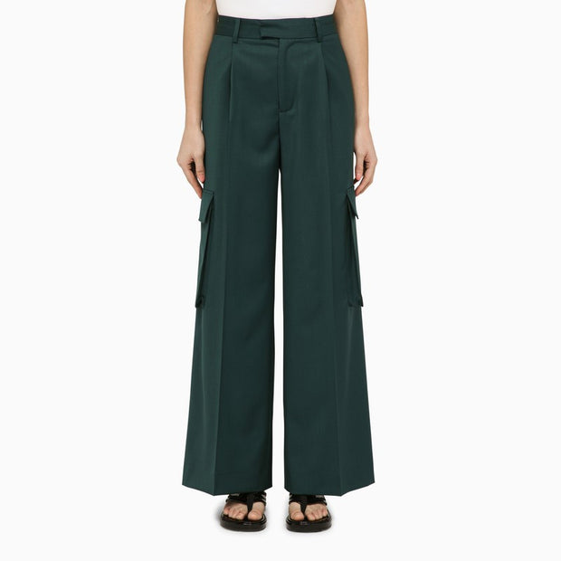 AMIRI Forest Green Wool Trousers