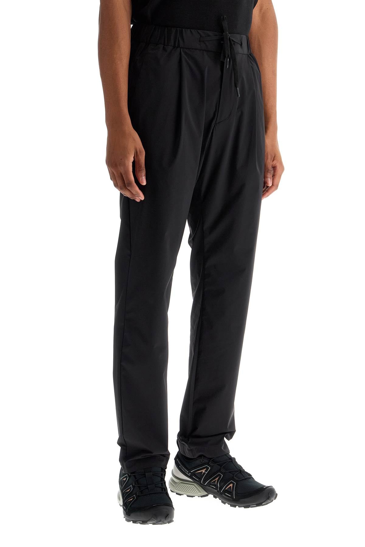 HERNO High-waisted Black Nylon Pants