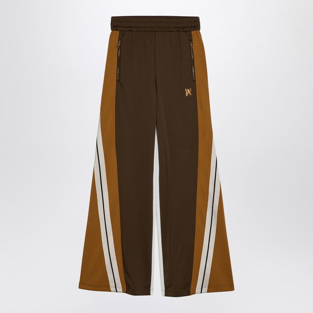 Palm Angels Brown/ochre Colour-block Wide Trousers