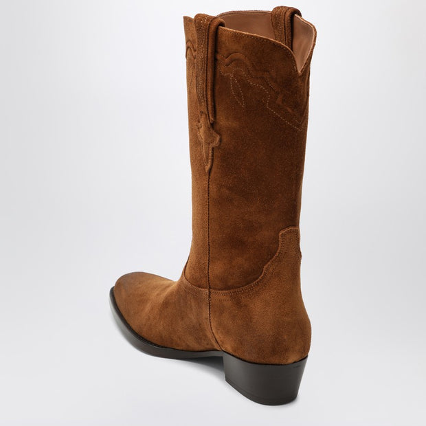Paris Texas Hilda Boots In Cognac Suede