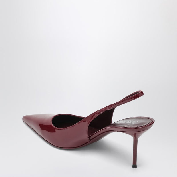 Paris Texas Lidia Slingbacks Rouge Noir In Patent Leather