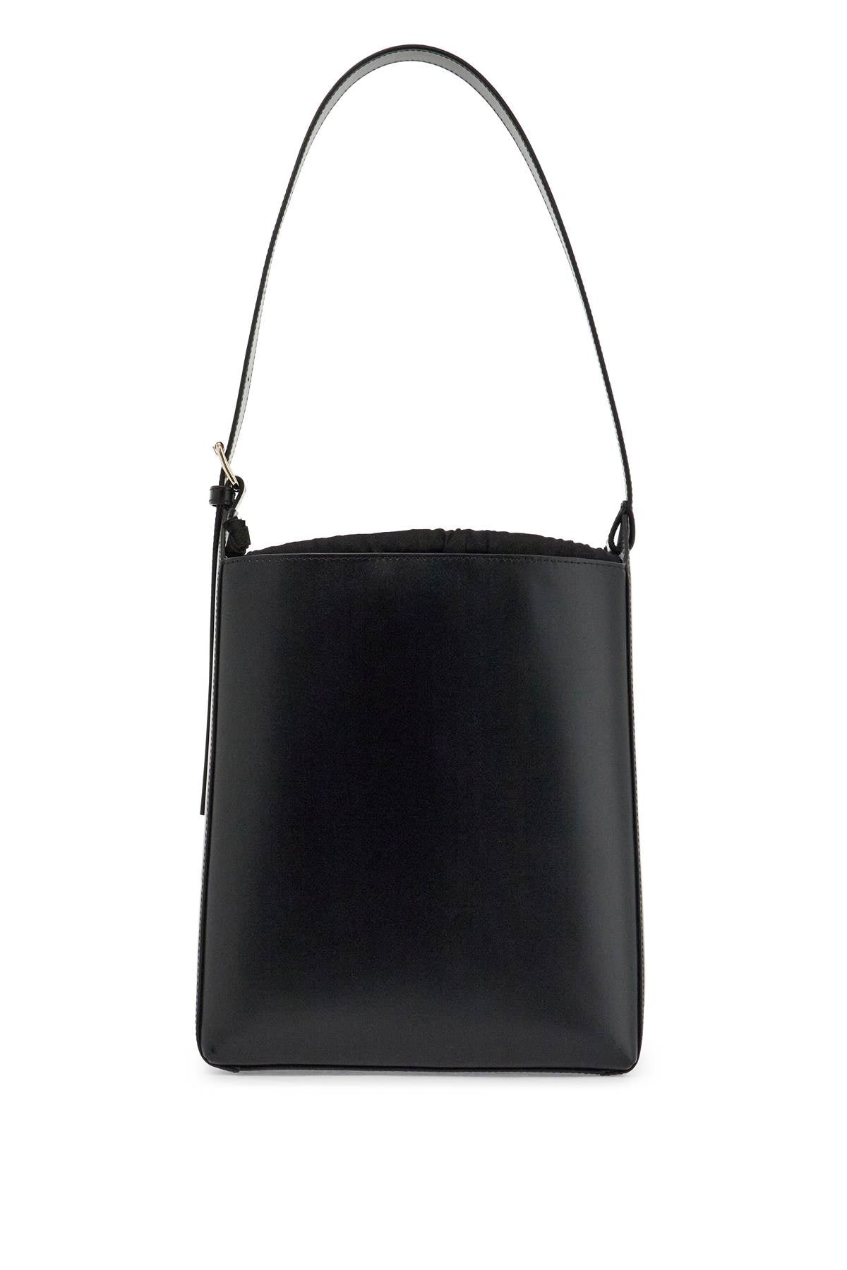 A.P.C. Sac Virginie Black Leather Crossbody Bag With Adjustable Strap