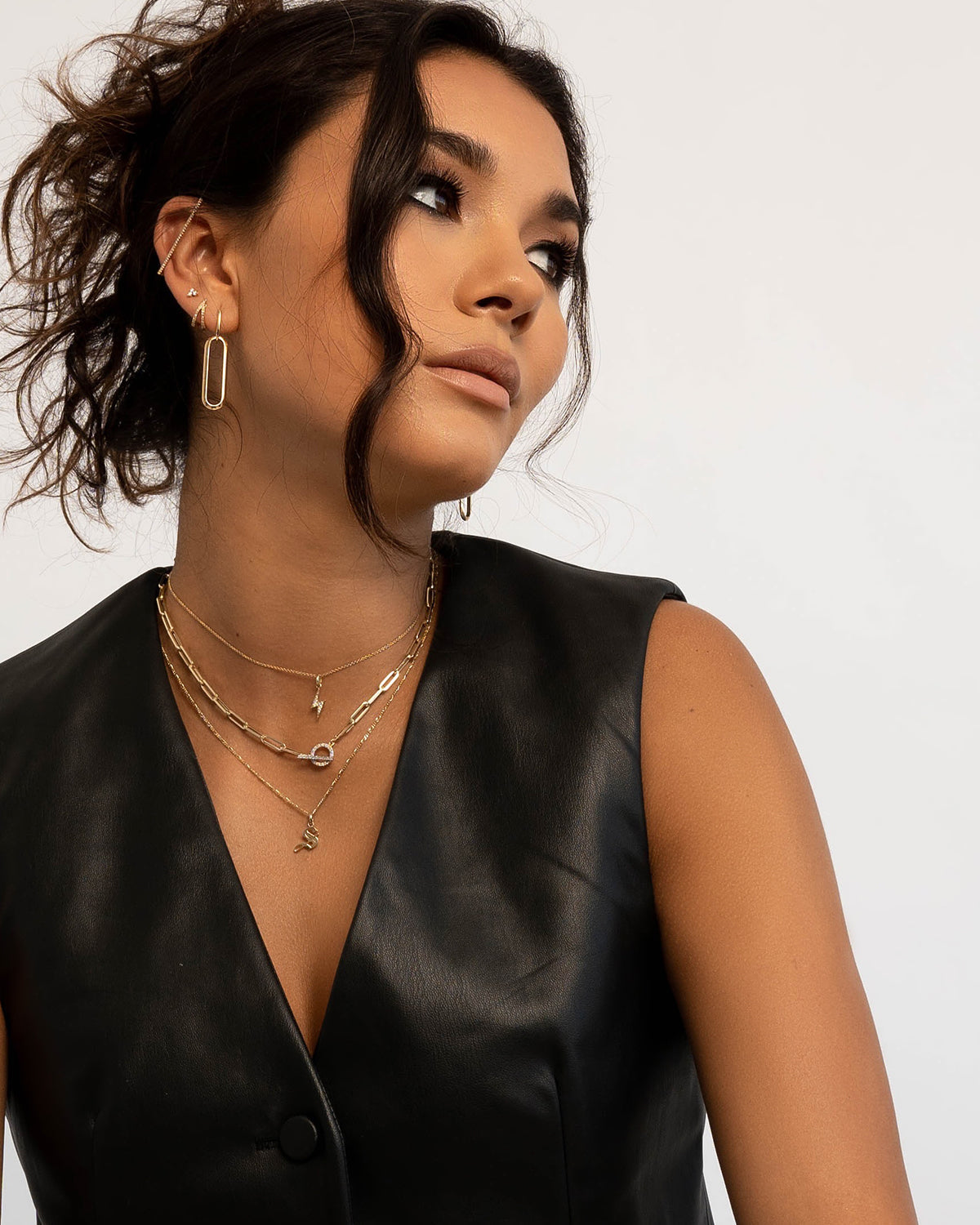 Zoe Lev Diamond Lightning Bolt Necklace