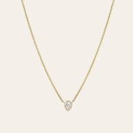 Zoe Lev Pear Diamond Bezel Necklace