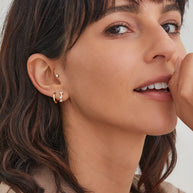 Zoe Lev 3 Prong Diamond Pear Stud Earrings