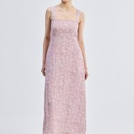 Reistor Perfect Floral Maxi with Tapered Straps in Pink