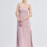 Reistor Perfect Floral Maxi with Tapered Straps in Pink