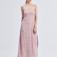 Reistor Perfect Floral Maxi with Tapered Straps in Pink
