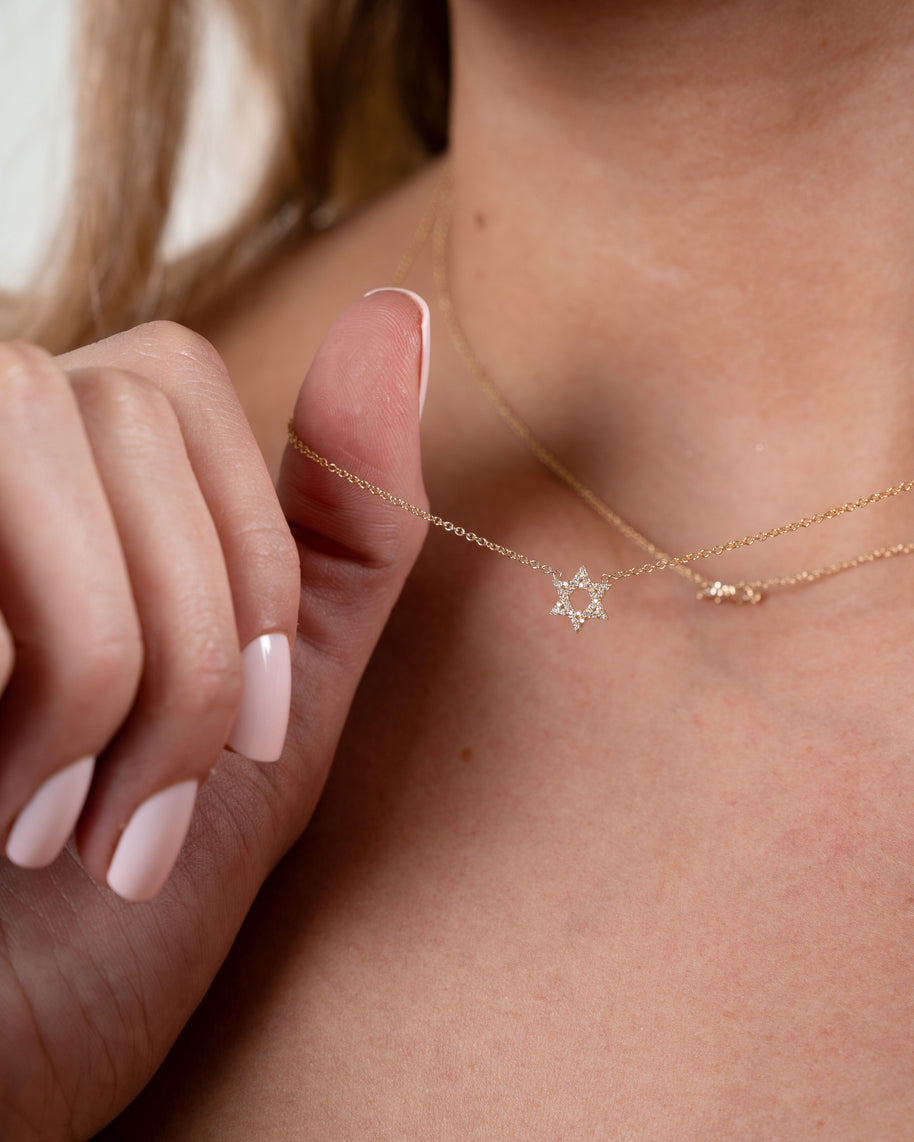 Zoe Lev Diamond Open Star Of David Necklace