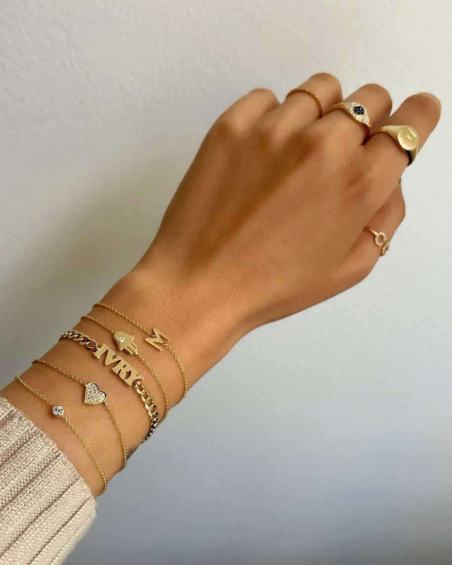 Zoe Lev Large Bezel Diamond Bracelet