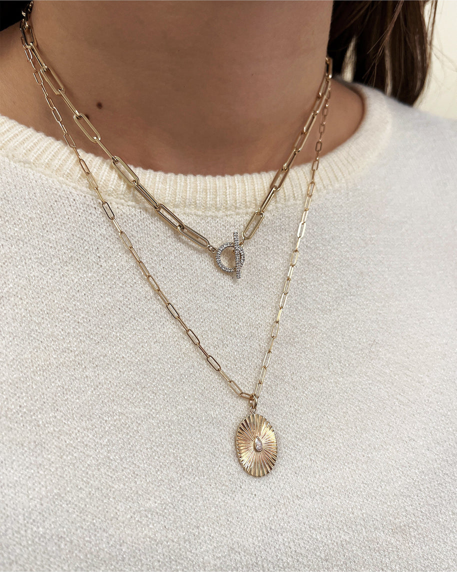 Zoe Lev 14k Gold Open Link Chain Necklace