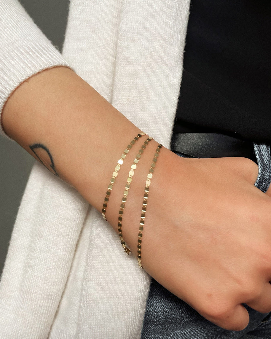Zoe Lev 14k Gold Mirror Chain Bracelet