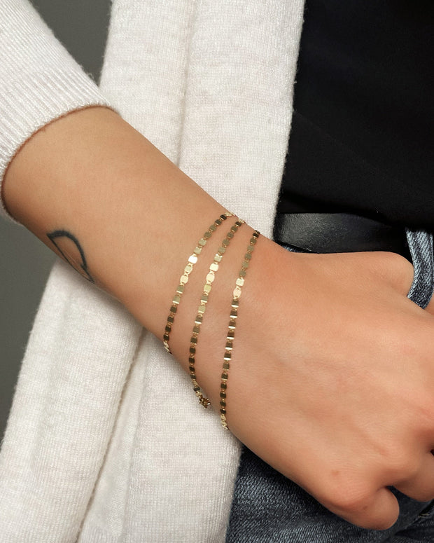 Zoe Lev 14k Gold Mirror Chain Bracelet