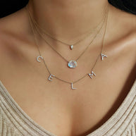 Zoe Lev Diamond Moonstone Necklace