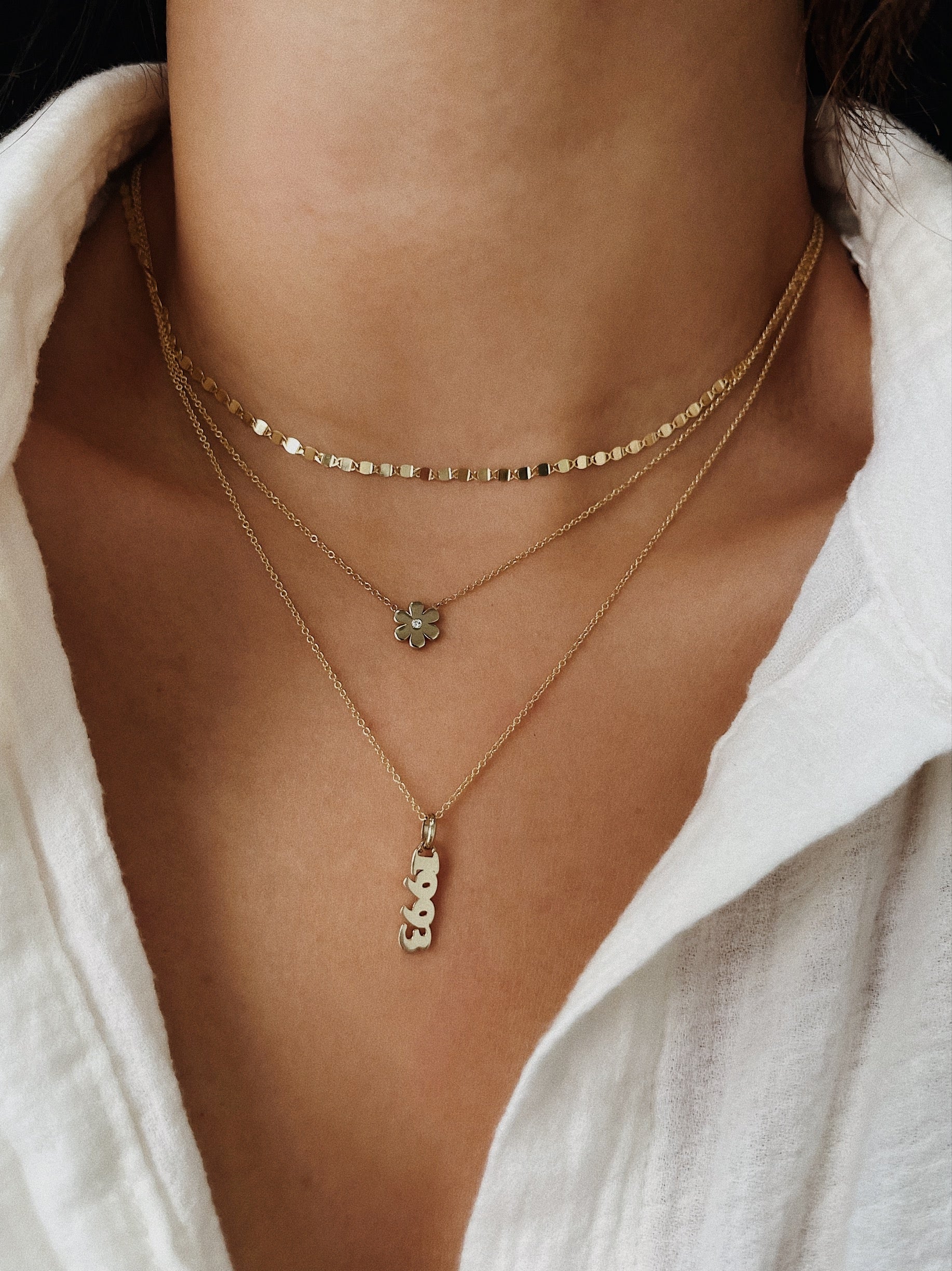 Zoe Lev Diamond Flower Necklace