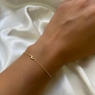 Zoe Lev 14k Gold Tiny Lightning Bolt Bracelet