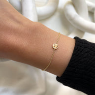 Zoe Lev 14k Gold Tiny Smile Emoji Bracelet