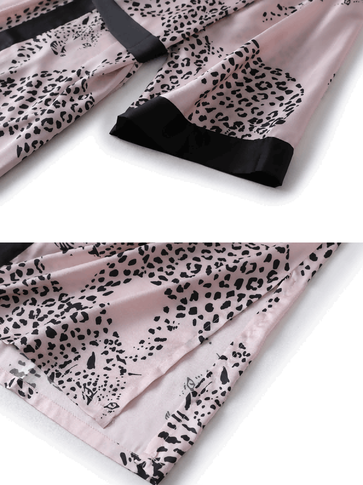 Ulivary Pink Leopard Kimono Robe