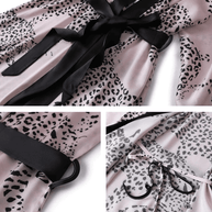 Ulivary Pink Leopard Kimono Robe