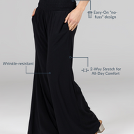 KiraGrace PORTOFINO TRAVEL PANT: BLACK