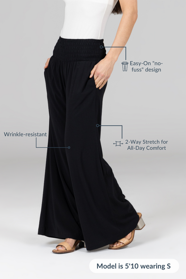KiraGrace PORTOFINO TRAVEL PANT: BLACK