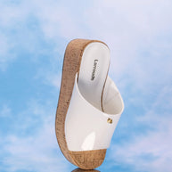 Larroude Charli Mule In White Patent Leather