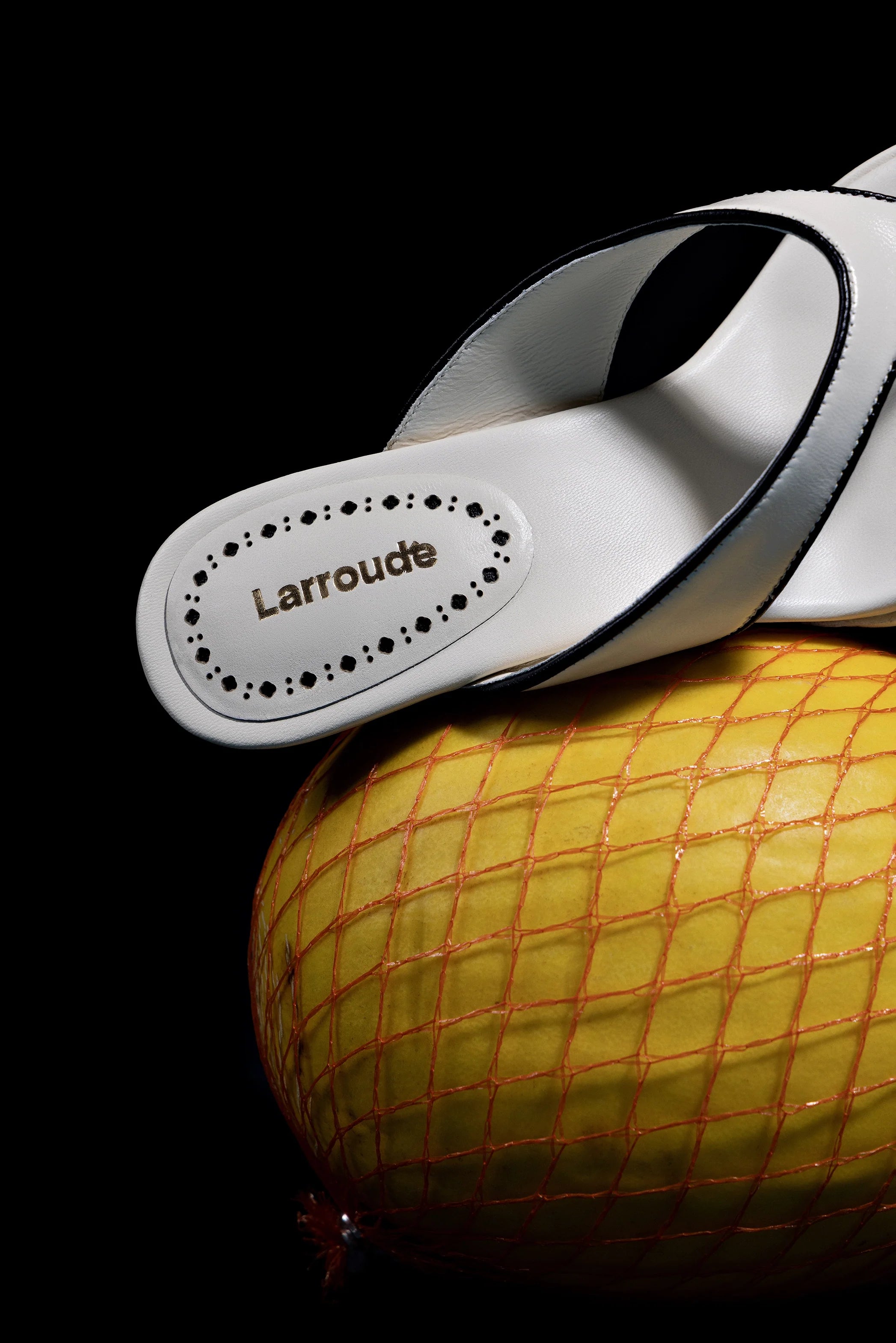 Larroude Gaia Sandal In Ivory Leather