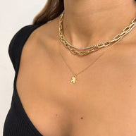 Zoe Lev 14K Gold Puzzle Piece Necklace
