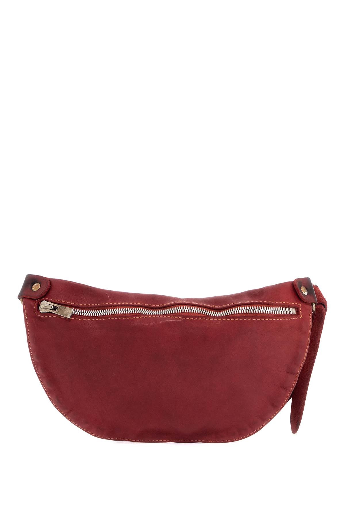 Guidi Small Red Leather Crossbody Bag