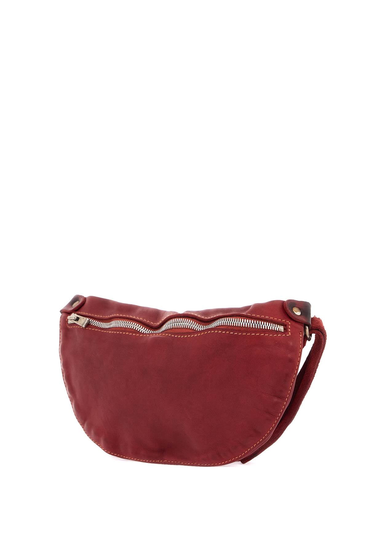 Guidi Small Red Leather Crossbody Bag