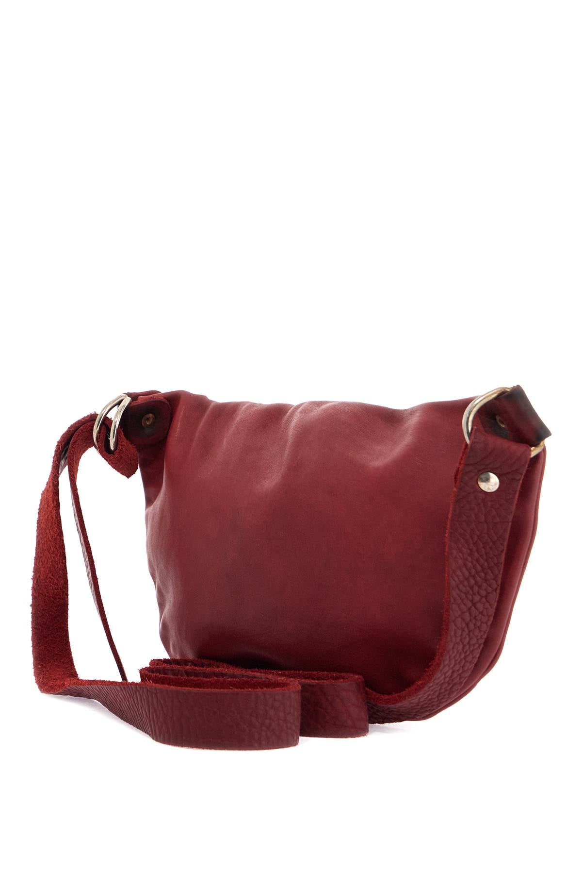 Guidi Small Red Leather Crossbody Bag