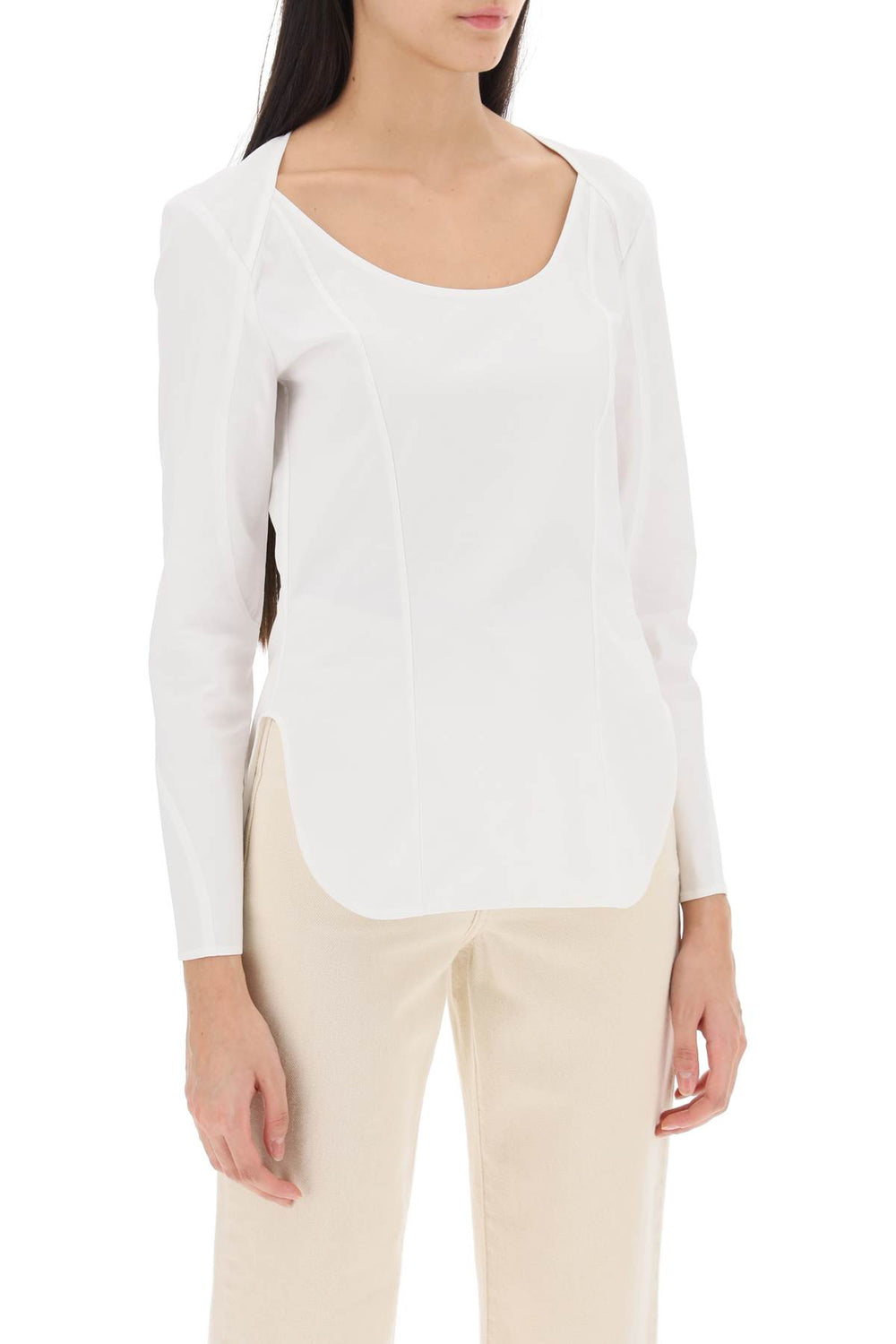 By Malene Birger Leiya Stretch Cotton Poplin Blouse