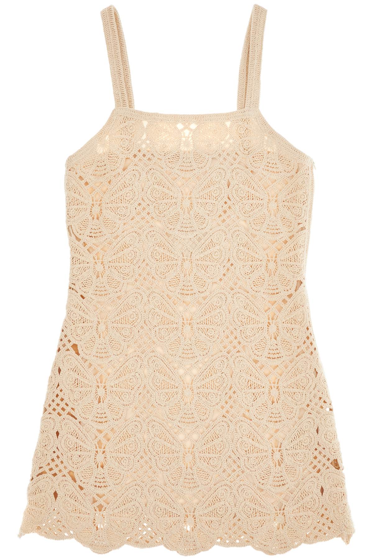 By Malene Birger Falla Crochet Mini Dress