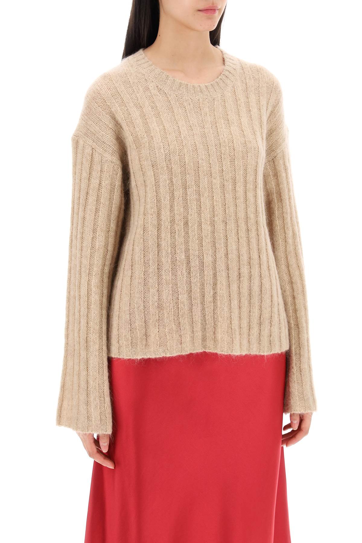 By Malene Birger Ribbed Knit Pullover Sweater