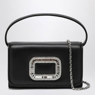ROGER VIVIER Black Leather Micro Pilgrim Bag