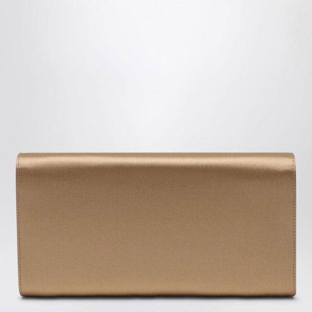 ROGER VIVIER Beige Satin Efflorescence Clutch Bag With Buckle