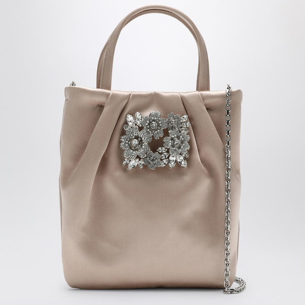 ROGER VIVIER Pink Satin Micro Drapé Pocket Bag
