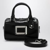 ROGER VIVIER Belle Vivier Mini Bowling Bag In Black Patent Leather
