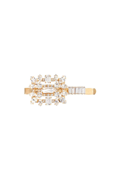 Roger Vivier Hair Clip With Decorative Stones Light Gold