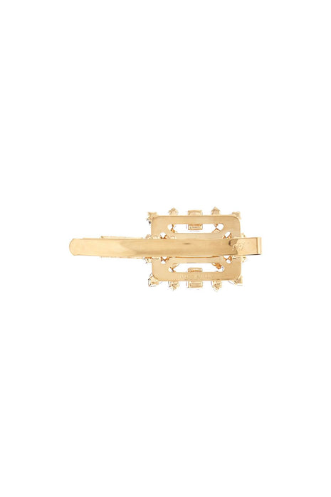 Roger Vivier Hair Clip With Decorative Stones Light Gold