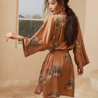 Ulivary Short Kimono Robe Landscape