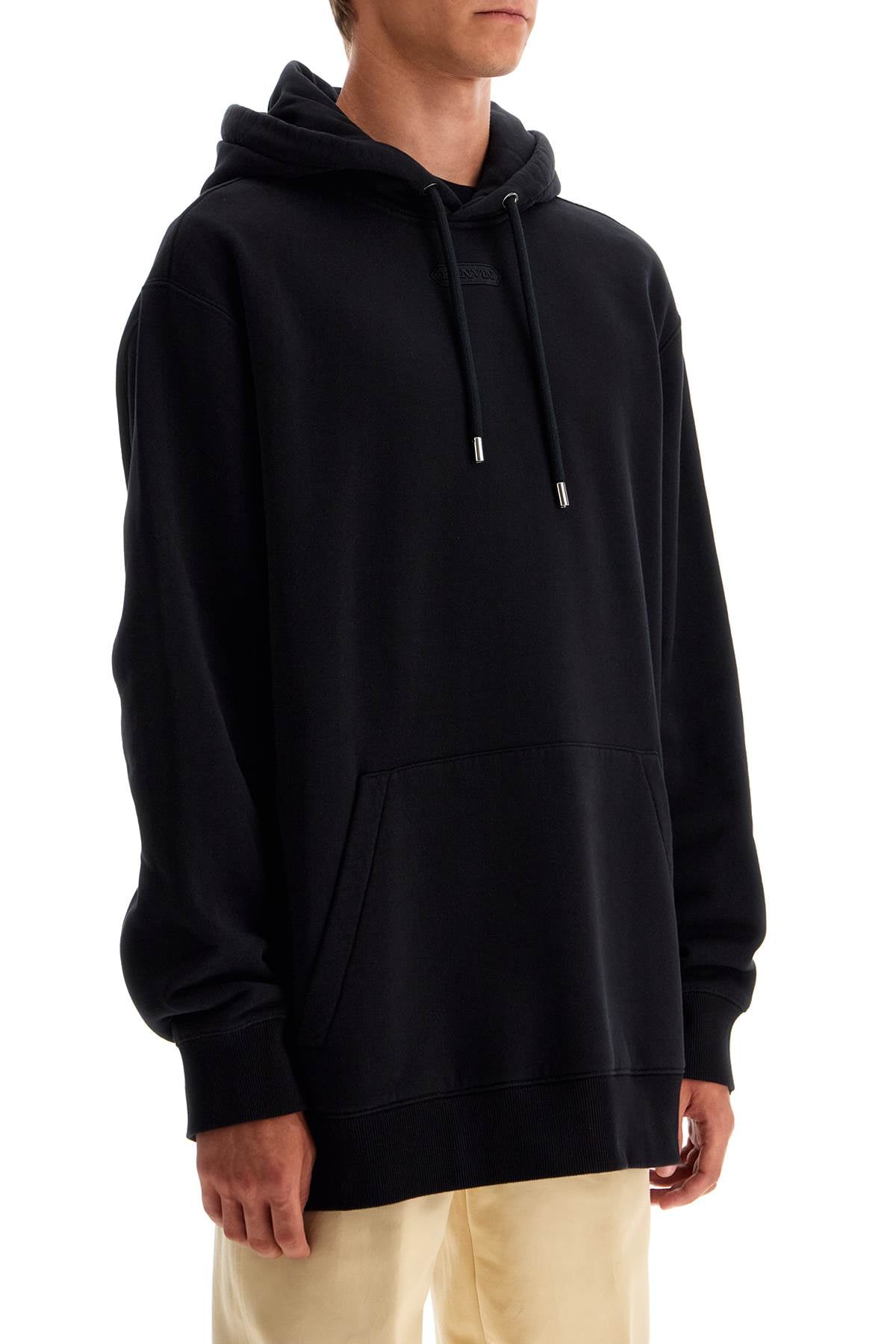 Lanvin Embroidered Logo Oversized Hoodie