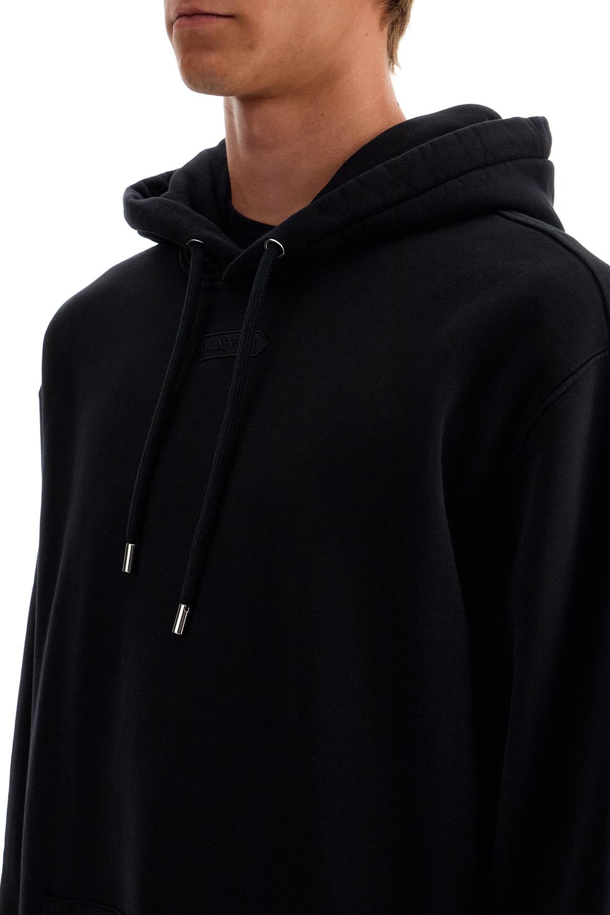 Lanvin Embroidered Logo Oversized Hoodie