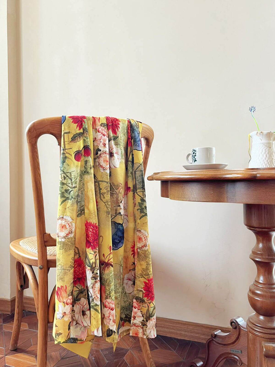Ulivary Golden Spring Kimono Robe