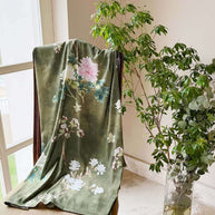 Ulivary Floral Olive Kimono Robe